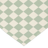 Groen en Gebroken Wit Checkerboard Korte Tafelloper (Hoek)