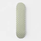 Groen en Gebroken Wit Checkerboard Persoonlijk Skateboard (Voorkant)
