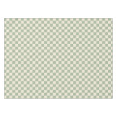 Groen en Gebroken Wit Checkerboard Tafelkleed (Voorkant (Horizontaal))