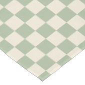 Groen en Gebroken Wit Checkerboard Tafelkleed (Gekanteld)