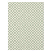 Groen en Gebroken Wit Checkerboard Tafelkleed (Voorkant)
