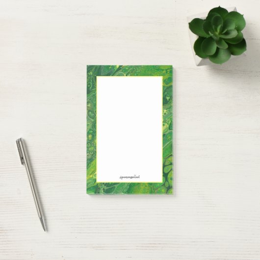 Groen en Geel | Aangepaste 4x6 Post-it® Note (Kantoor)