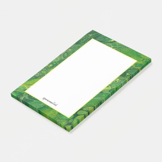 Groen en Geel | Aangepaste 4x6 Post-it® Note (Schuin)