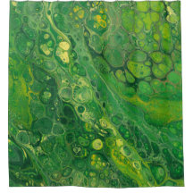 Groen en Geel | Abstract schoengordijn