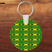 Groen en geel abstract sleutelhanger (Voorkant)