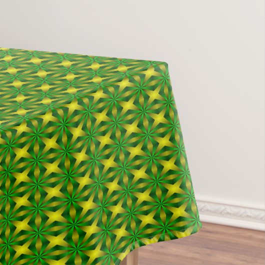 Groen en geel abstract tafelkleed (Voorbeeld)
