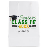 Groen en geel Afstuderen Medium Cadeauzakje (Achterkant)