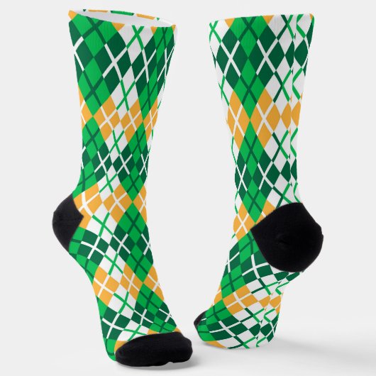 Groen En Geel Argyle Sokken (Gebogen)
