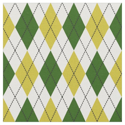 Groen en geel argylepatroon stof (Close Up)