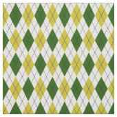 Groen en geel argylepatroon stof (Swatch)