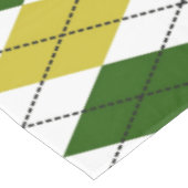 Groen en geel argylepatroon tafelkleed (Gekanteld)