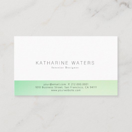 Groen en geel blokkeert het moderne Visitekaartje (Achterkant)