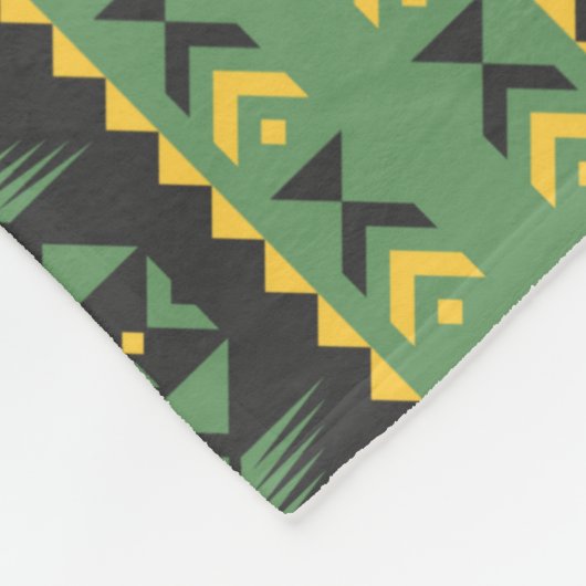 Groen en geel boerenland fleece deken (Hoek)