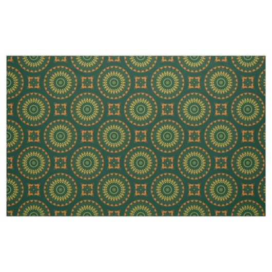 Groen en geel Boho Chic Decorative Pattern Stof (Fat Quarter)
