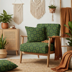 Groen en geel Boho Chic Decorative Pattern Stof