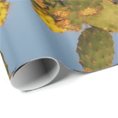 Groen en geel Cactus Glossy Wrapping Paper Cadeaupapier (Rol Hoek)