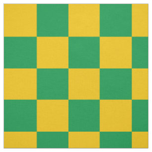 Groen en geel dambordpatroon stof