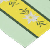 Groen en Geel Edelweiss Striped Tafelkleed (Gekanteld)