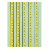 Groen en Geel Edelweiss Striped Tafelkleed (Voorkant)