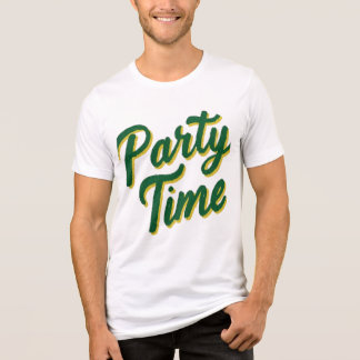 Groen en Geel Feestlettering Clipart Tri-Blend Shirt