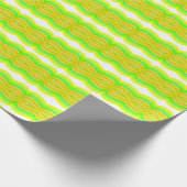 Groen en Geel Figuur Acht Lint Patroon Art Cadeaupapier (Hoek)