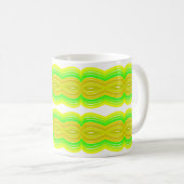 Groen en Geel Figuur Acht Lint Patroon Art Koffiemok (Voorkant rechts)