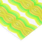 Groen en Geel Figuur Acht Lint Patroon Art Tafelkleed (Gekanteld)