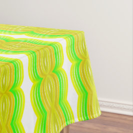 Groen en Geel Figuur Acht Lint Patroon Art Tafelkleed