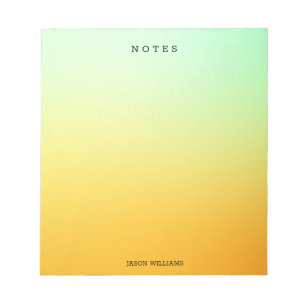Groen en geel, gepersonaliseerd notebook notitieblok