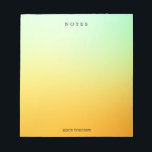 Groen en geel gepersonaliseerd Notitieblok<br><div class="desc">Groen en geel Ombre gepersonaliseerd Notitieblok.</div>