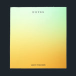 Groen en geel gepersonaliseerd Notitieblok<br><div class="desc">Groen en geel Ombre gepersonaliseerd Notitieblok.</div>