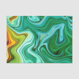 Groen en geel / goud Agaat patroon Tissuepapier