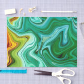 Groen en Geel/Goud Agaatpatroon Tissuepapier (Craft)