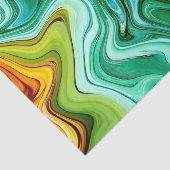 Groen en Geel/Goud Agaatpatroon Tissuepapier (Detail)