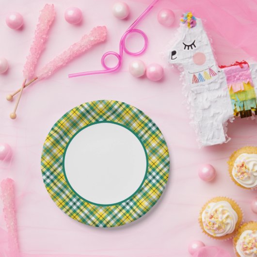 Groen en Geel Goud Goud Goud Goud Grijp Papieren Bordje (Feest)