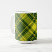 Groen en geel (hoekig) koffiemok (Voorkant links)