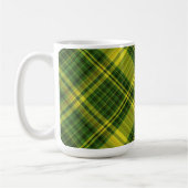 Groen en geel (hoekig) koffiemok (Links)