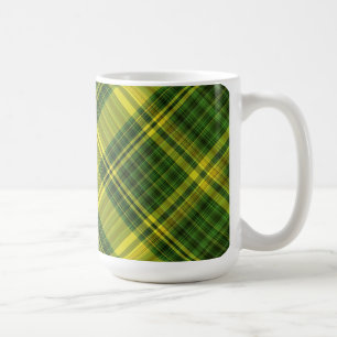 Groen en geel (hoekig) koffiemok