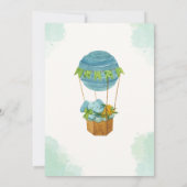 Groen en Geel Illustratief Schattige Baby shower Kaart (Achterkant)