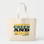 Groen en geel (kaaskop) grote tote bag (Voorkant)
