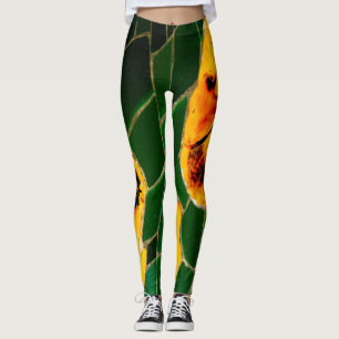Groen en Geel Leggings