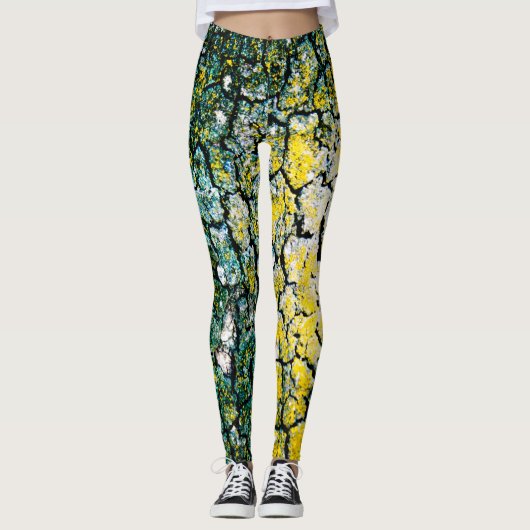 Groen en Geel Leggings (Voorkant)