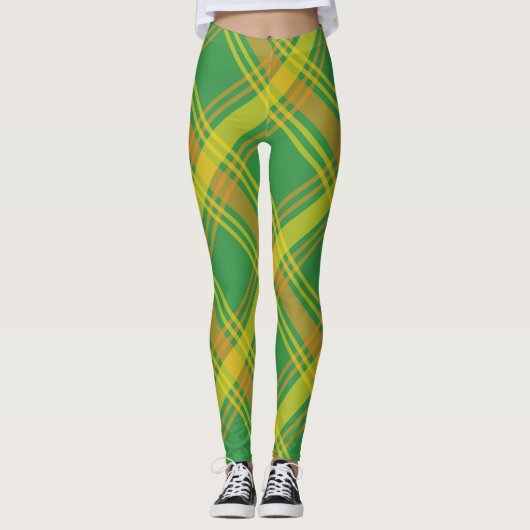Groen en geel leggings (Voorkant)