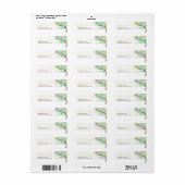 Groen en Geel Lovevogels Weddenschap Label (Full Sheet)