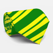 Groen en Geel met strepen Stropdas (Opgerold)