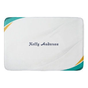Groen en Geel Modern Patroon met Custom Sign Badmat