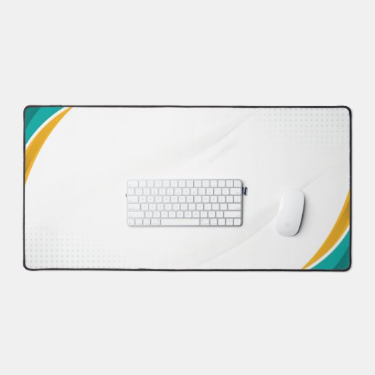 Groen en Geel Modern Patroon met Custom Sign Bureaumat (Keyboard & Muis)