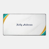 Groen en Geel Modern Patroon met Custom Sign Bureaumat (Voorkant)