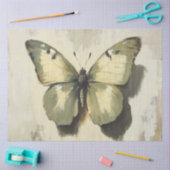 Groen en Geel Moth Decoupage Papier (Craft)