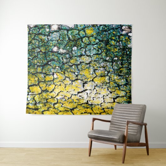 Groen en geel Natuur Tapestry Wandkleed (In Situ (horizontaal))